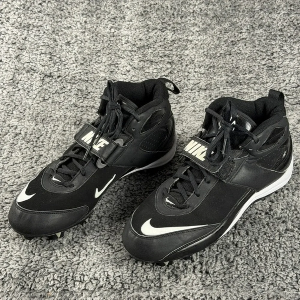 Nike Men's 9.5 Blade Shark Football Cleats Black High Top 315789-011 Athletic